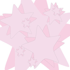 Sterne in pastell Pink-Farben in verschiedenen Größen