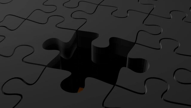 Connection concept. Puzzles. Match. Golden pazzle.	