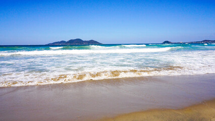 福岡の荒れた海と荒波