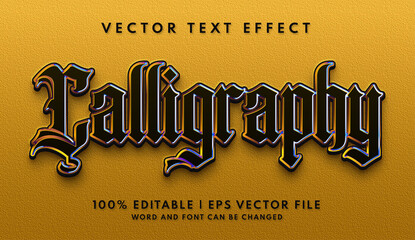 Calligraphy text effect style