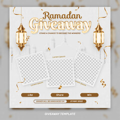 Ramadan giveaway social media template
