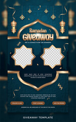 Ramadan giveaway story and poster template