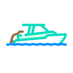 boat ocean transport color icon vector. boat ocean transport sign. isolated symbol illustration
