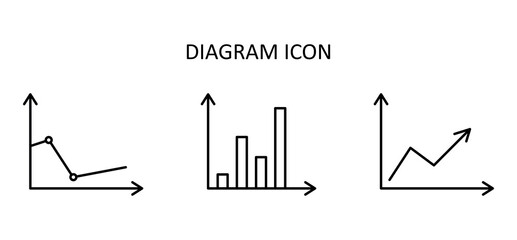 Vector illustration with diagram. Outline icon.
