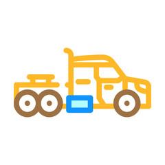truck transport color icon vector. truck transport sign. isolated symbol illustration