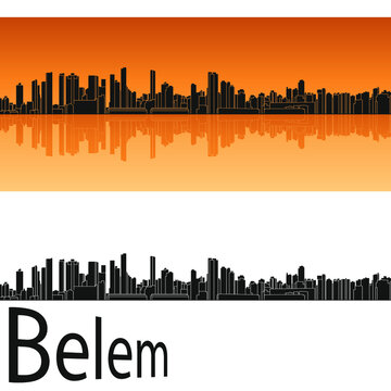 skyline in ai format of the city of belem