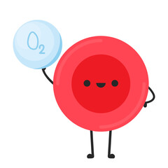 Red blood cell character design. Red blood cell vector. free space for text. Water symbol vector.