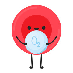 Red blood cell character design. Red blood cell vector. free space for text. Water symbol vector.