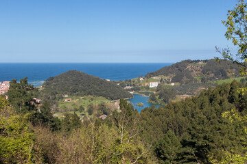 mouth of a river in lekeitio in the cantabrian sea