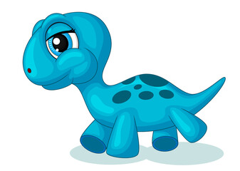 Cute Dinosaur Cartoon Vector Illustration