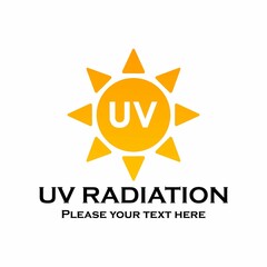 UV Radiation logo template illustration