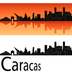 Naklejka premium skyline in ai format of the city of caracas