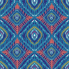 geometric ethnic pattern design for fabric 