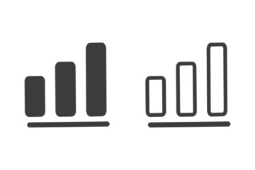 Profit Financial icon vector illustration glyph style design with 2 style icons black and white. Isolated on white background.