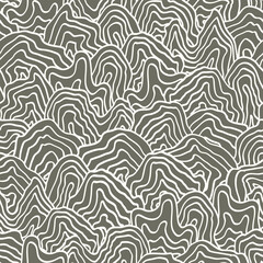 Abstract monochrome retro seamless pattern. Vintage vector illustration. Fluid lines print for fabric, stationery, any surface. Marbled texture, liquid stripes