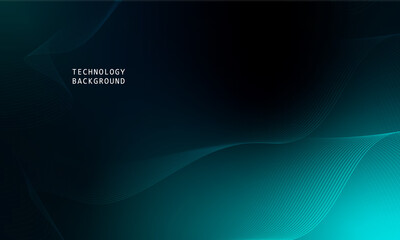 abstract wave technology background with blue light smooth and flow.