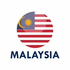 This is malaysia flag logo design template illustration
