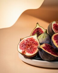 fresh figs on a wooden background