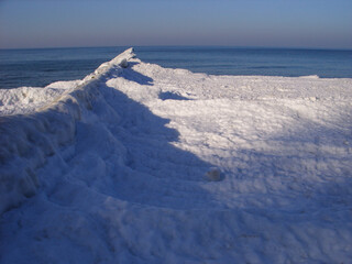 Obraz premium Slush on the seashore