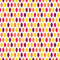 Colorful petals seamless pattern with white background.