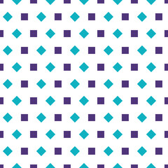 White seamless pattern with blue and navy squares.