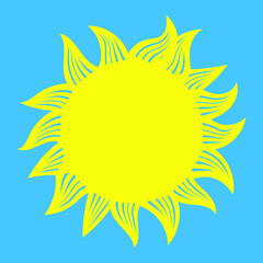 Sun, sunflower. Ukraine, patriot symbolic.