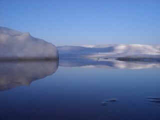 Slush on the seashore