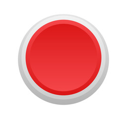 Red button icon on white background.
