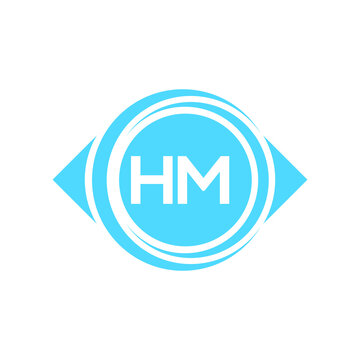 hm letter logo design on black background. hm creative initials letter logo concept. hm letter design.