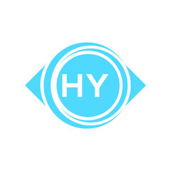hy letter logo design on black background. hy creative initials letter logo concept. hy letter design.