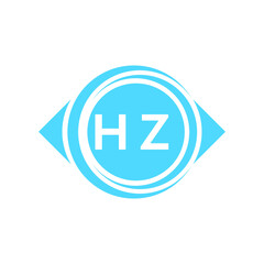 hz letter logo design on black background. hz creative initials letter logo concept. hz letter design.