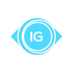 ig letter logo design on black background. ig creative initials letter logo concept. ig letter design.