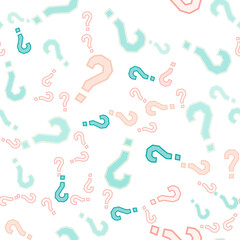 Quiz seamless pattern. Question marks, doubt, faq