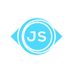 js letter logo design on black background. js creative initials letter logo concept. js letter design.