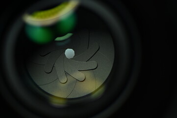 closeup lens of camera, photography industry