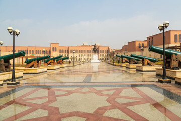 Cairo, Egypt - January 2022: The court of the National Military Museum of Egypt inside Saladin's...