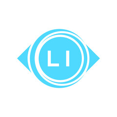 li letter logo design on black background. li creative initials letter logo concept. li letter design.