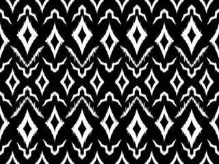 Ethnic Ikat Geometric oriental pattern on fabric in Indonesia and other Asian countries design for background and wallpaper.