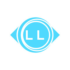 ll letter logo design on black background. ll creative initials letter logo concept. ll letter design.