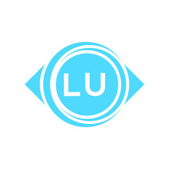 lu letter logo design on black background. lu creative initials letter logo concept. lu letter design.
