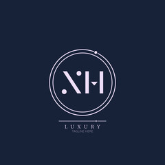 Letter XH logo icon design template elements