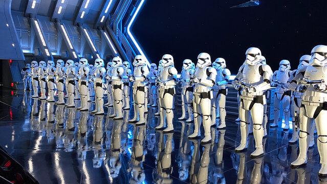  Storm Troopers at the Rise of the Resistance Star Wars ride