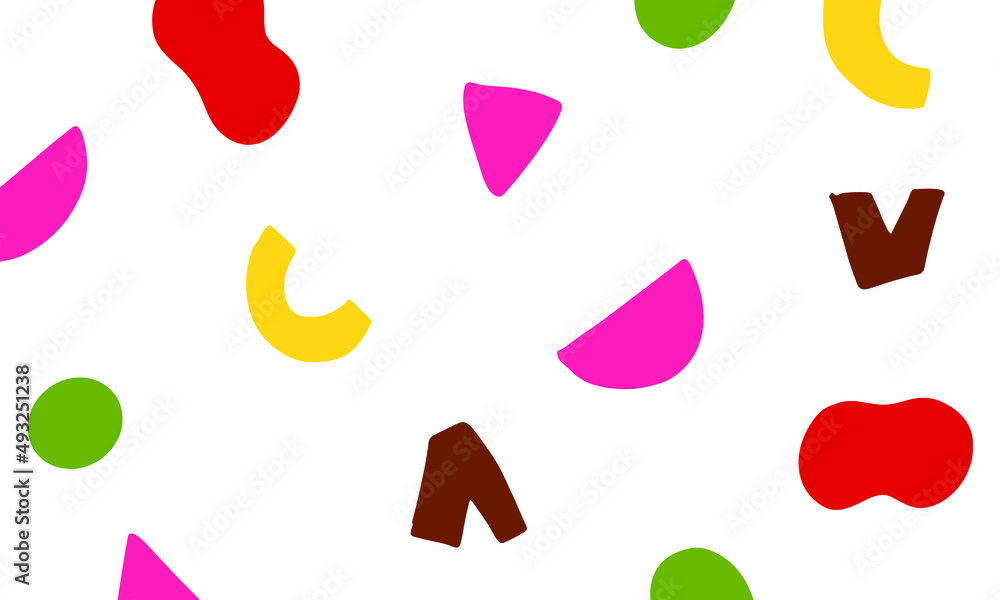 Poster abstract fun color pattern texture background. vector trendy shape illustration for wallpaper design