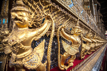 Golden Garuda Statue at Wat Phra Kaew Temple, Bangkok, Thailand