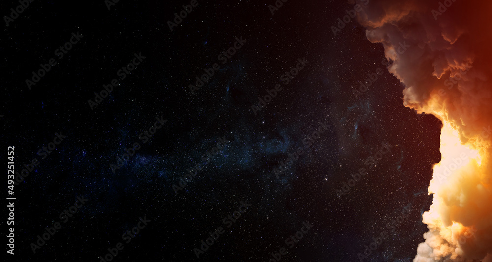 Wall mural space background. elements of this image furnished by nasa.