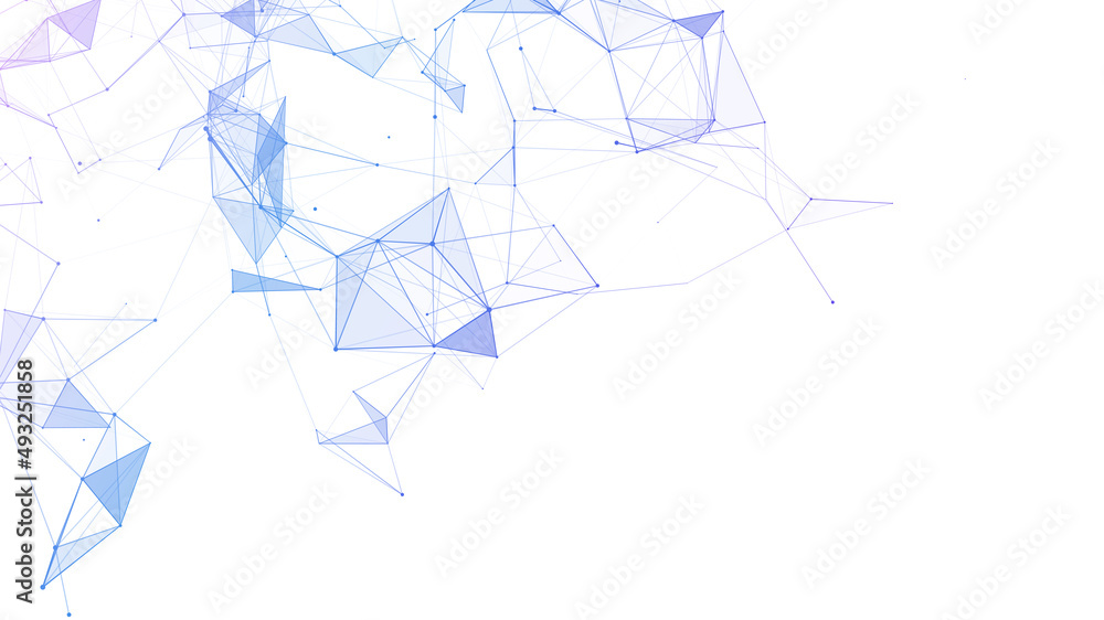 Poster network connection structure. digital background with dots and lines. big data visualization. 3d ren