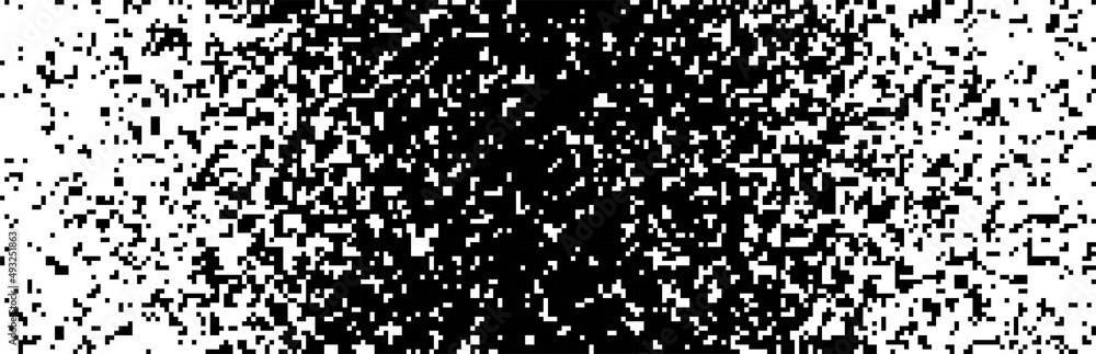 Poster random falling squares different size. pixels gradient background. abstract mosaic on white backgrou