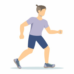 Fototapeta na wymiar young man running. vector illustration
