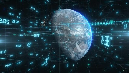 Global big data network technology connectivity information technology - Powered by Adobe