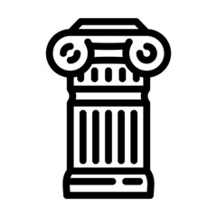 column antique building line icon vector. column antique building sign. isolated contour symbol black illustration